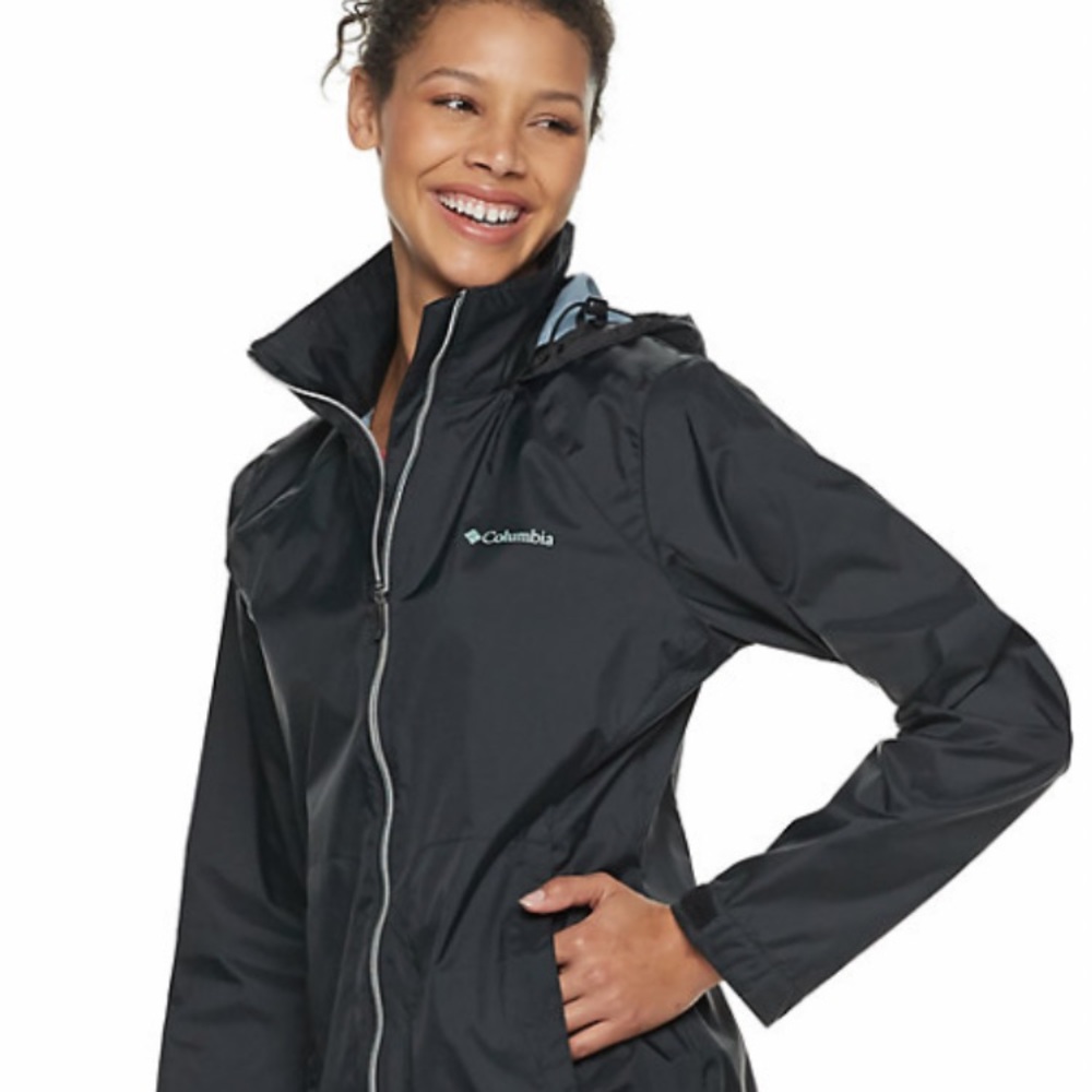 Ladies XS black Columbia rain jacket